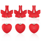 Pinces à tétons magnétiques à vibration forme papillon rouges