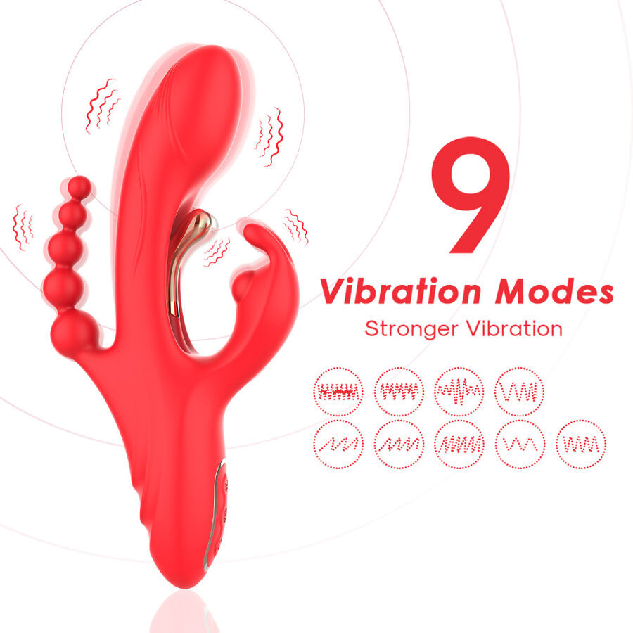 Stimulateur de point G et de clitoris vibrateur rouge