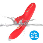 Vibrateur stimulateur point G et clitoris avec langue oscillante rouge