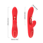 Vibrateur stimulateur point G et clitoris avec langue oscillante rouge