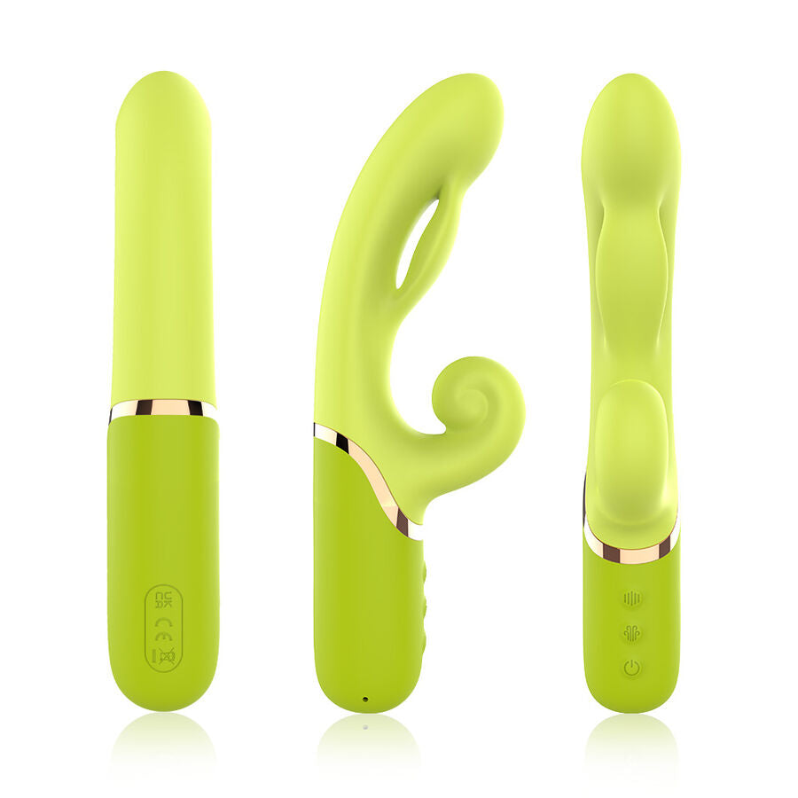 Inflable point a stimulateur vibrateur vert