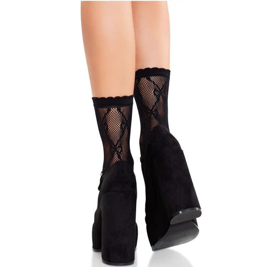 Leg Avenue Chaussettes Noires En Dentelle