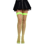 Leg Avenue Collants Résille Larges Vert Fluo