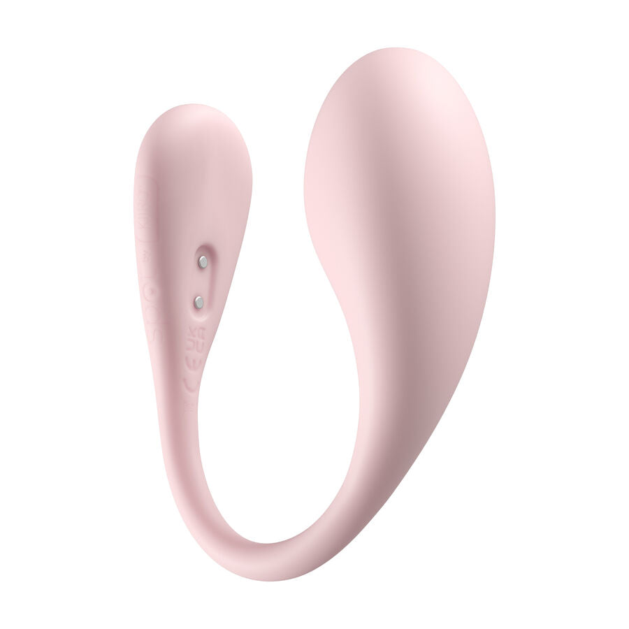 Vibromasseur point G Pearl 3 rose en forme d'oeuf, branches incurvees a boutons, silicone souple a trois bosses pour intensifier la stimulation interne, Kiiroo.