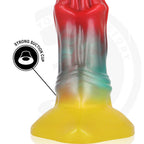 Gode monstre fantastique en silicone phosphorescent — détail texture surface