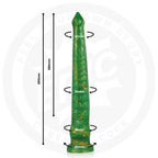 Gode fantaisie Hylos en silicone silhouette effilée verte — détail produit
