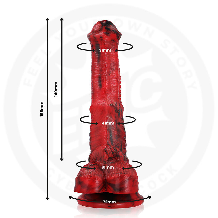 Gode fantaisie Vulcanus en silicone dragon de la nuit — détail produit