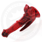 Gode fantaisie Vulcanus en silicone dragon de la nuit — détail texture surface