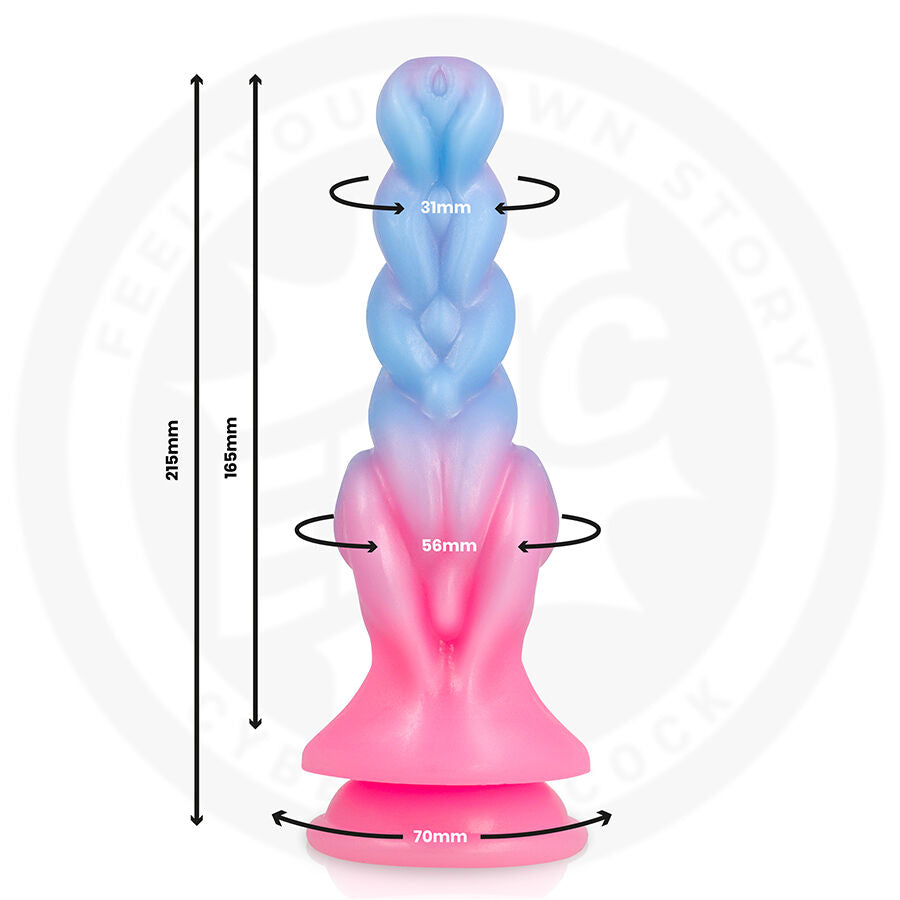 Gode fantaisie Rheona en silicone douceur de l'aube — vue de profil