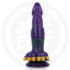 Gode fantaisie Crocotta en silicone aurore mystique — vue de profil