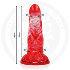 Gode fantaisie Agnis en silicone teintes de braise — détail produit