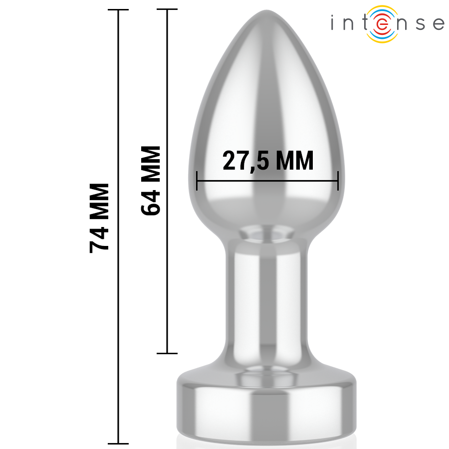 Plug anal vibrant en métal avec télécommande — vue de dos
