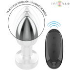 Plug anal vibrant en métal avec télécommande — vue de profil