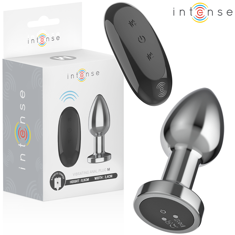 Plug anal vibrant en métal avec télécommande — comparatif dimensionnel