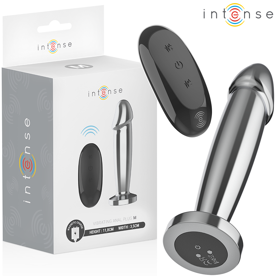 Plug anal vibrant en métal avec télécommande — comparatif dimensionnel