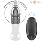 Plug anal vibrant en métal avec télécommande — finition matière
