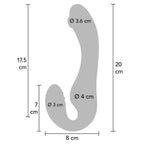 Vibrateur sans strapless 2 en 1 avec télécommande violet