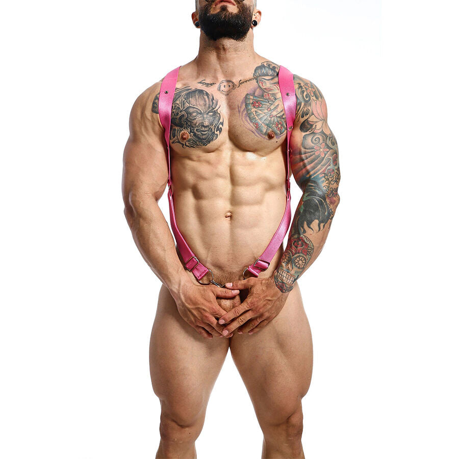 Harnais croisé dans le dos dngeon rose taille unique