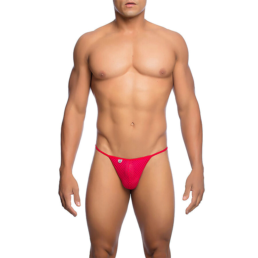 String homme microfibre coupe sensuelle — vue de profil