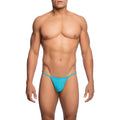 String Mob transparent en forme de T Bleu
