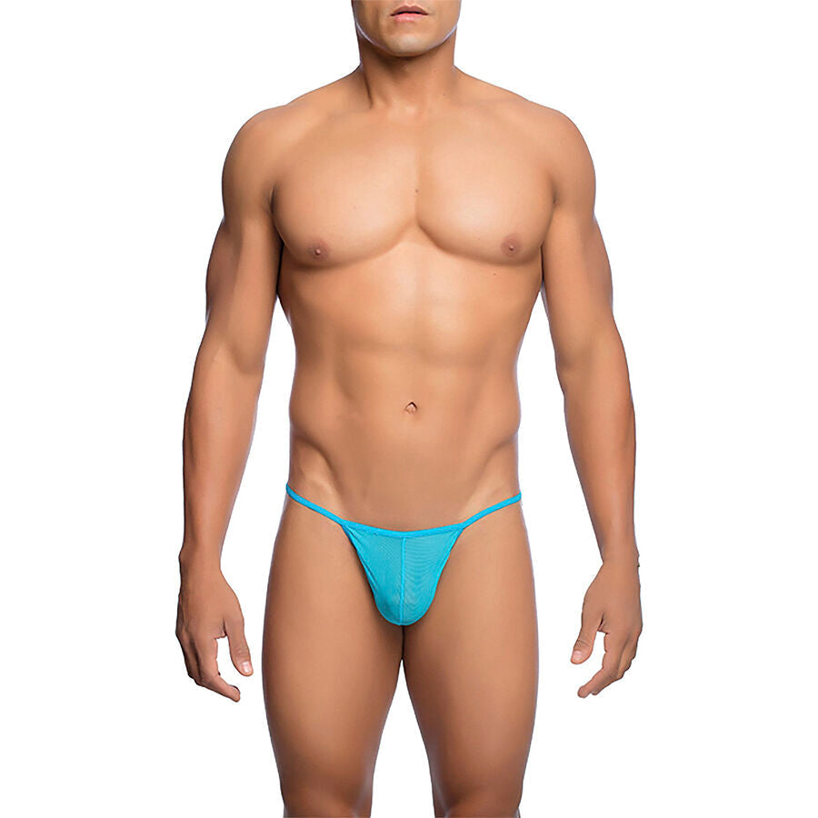 String Mob transparent en forme de T Bleu
