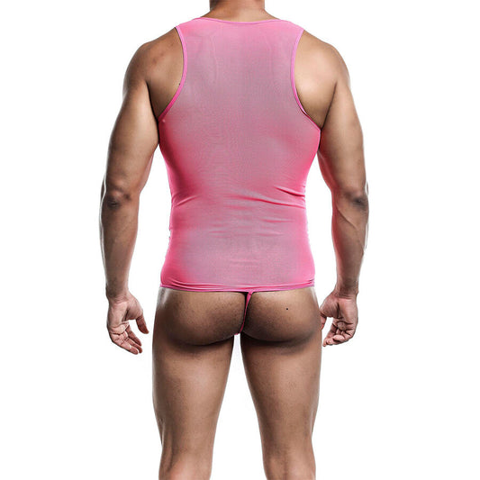 Body transparent rose taille L/XL