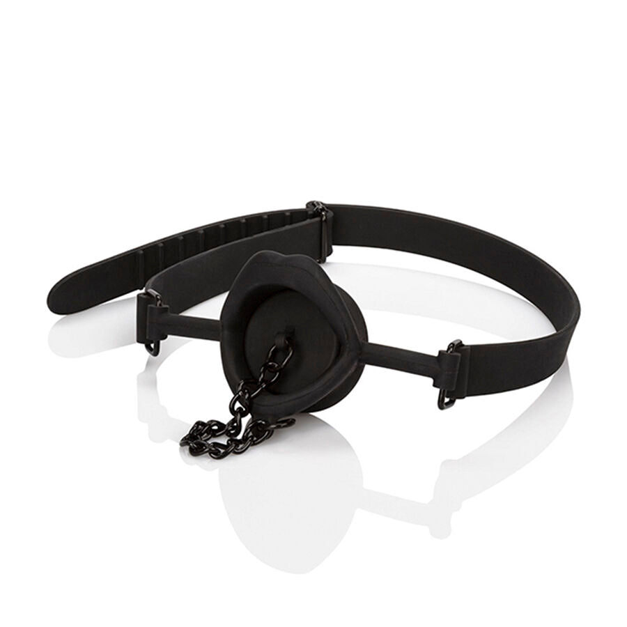 Scandal Bâillon Avec Plug En Silicone Noir
