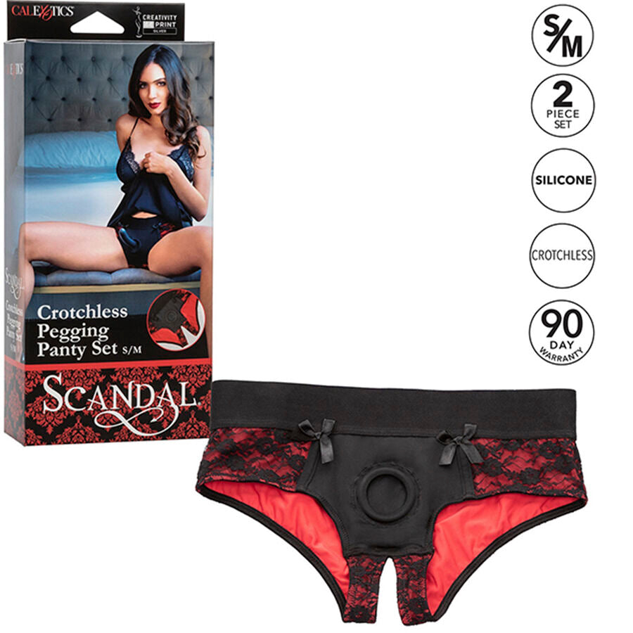 Scandal ensemble culotte sans entrejambe avec gode taille S/M