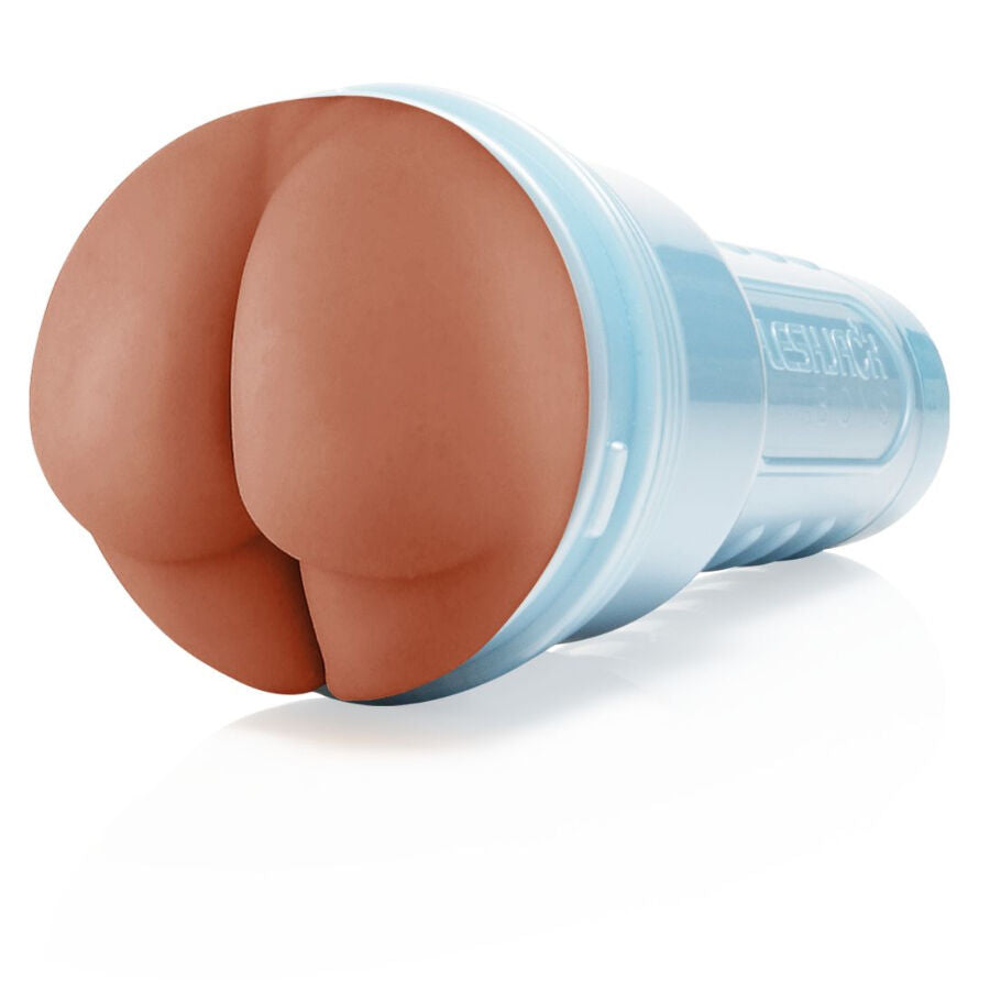 Masturbateur anal Power Bottom Boy en cyberskin ultra-doux Real Feel, etui transparent et orifice arriere moule realiste, tunnel profond avec aspiration reglable.