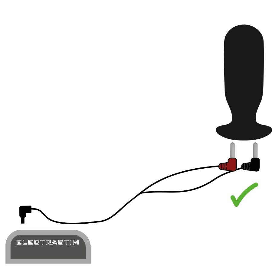 Câbles de stimulation à 90 degrés pour électrostimulateur — vue de dos