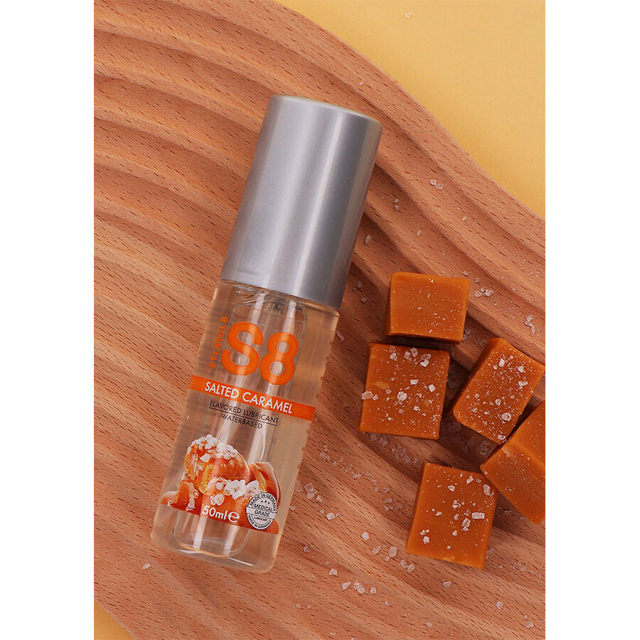 Lubrifiant gourmand base eau caramel salé — vue de dos