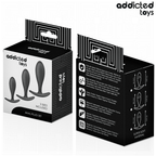 Lot de 3 plugs anaux lisses en silicone — emballage produit