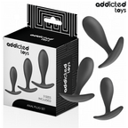 Lot de 3 plugs anaux lisses en silicone — détail produit