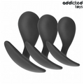 Lot de 3 plugs anaux compacts en silicone — vue principale