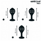 Lot de 3 plugs anaux sphériques en silicone — vue de dos