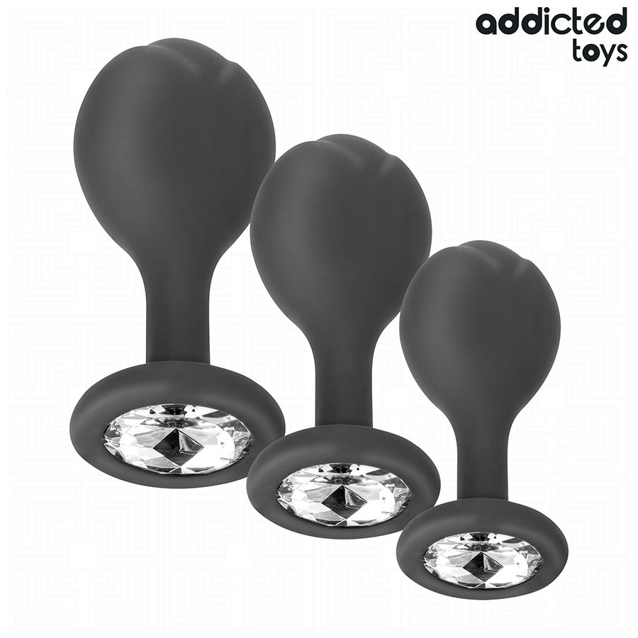 Lot de 3 plugs anaux sphériques en silicone — vue principale