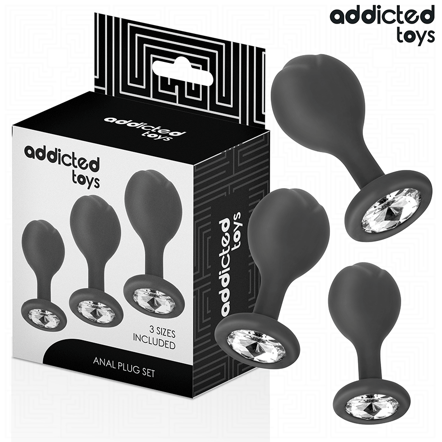 Lot de 3 plugs anaux sphériques en silicone — détail produit