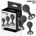 Lot de 3 plugs anaux sphériques en silicone — détail produit