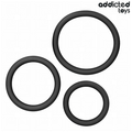 Lot d'anneaux péniens silicone texturés — vue principale