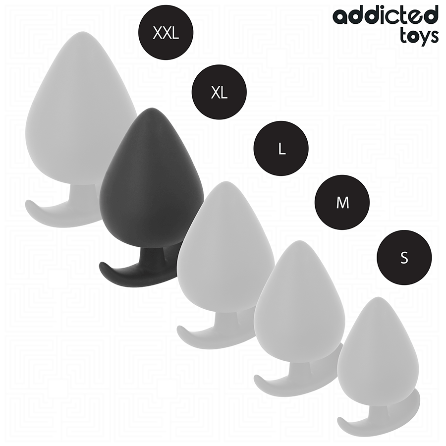 Plug anal en silicone forme conique progressive — détail texture surface