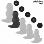 Plug anal creux tunnel en silicone — détail base 3