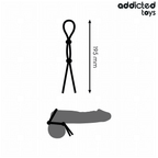 Corde en silicone pour le pénis à double boucle — détail texture surface