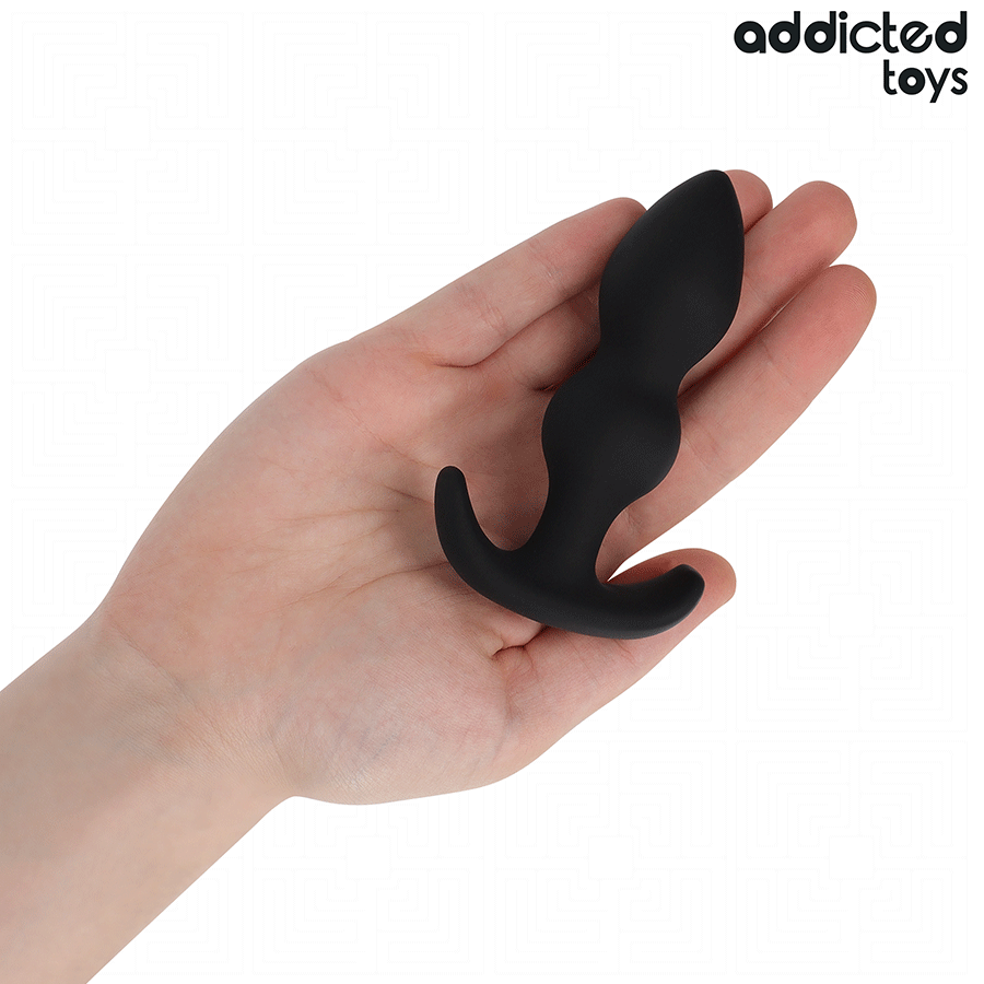 Plug anal silicone forme boule Addicted — vue de profil