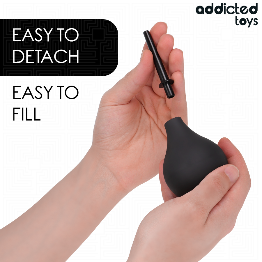 Poire de lavement Addicted 90 ml avec canule détachable.