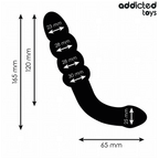 Double masseur anal en silicone — détail texture surface