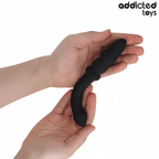 Double masseur anal en silicone — vue de profil