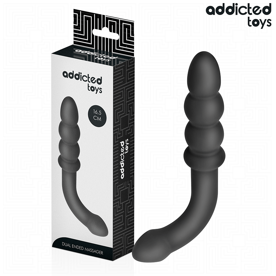 Double masseur anal en silicone — détail produit