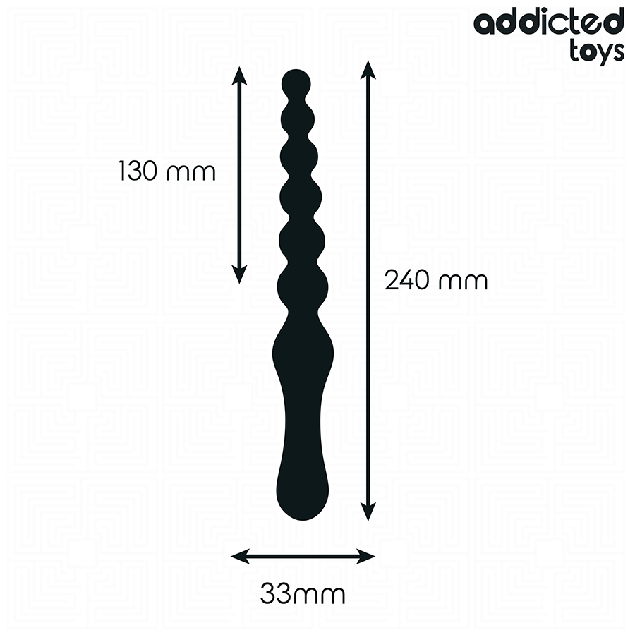 Chapelet anal en silicone progressif — détail texture surface