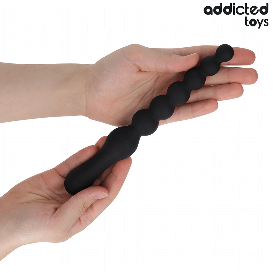 Chapelet anal en silicone progressif — vue de profil
