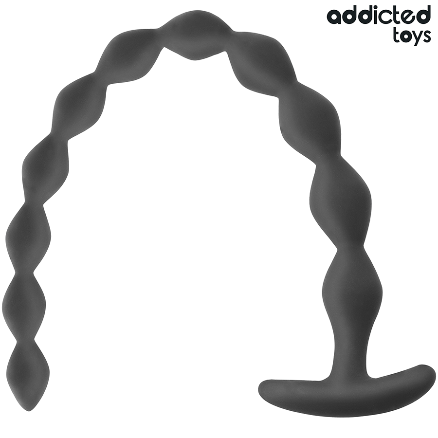 Plug anal extra long en silicone — détail texture surface
